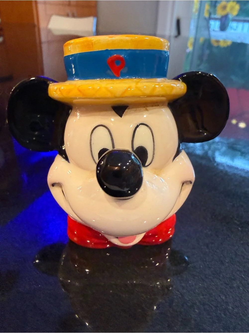 Mickey & Minnie Ceramic Salt & Pepper shakers - Pink & Yellow Accents